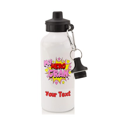 in White (600ml) with Screw Cap (Gran) (Personalised with Text)