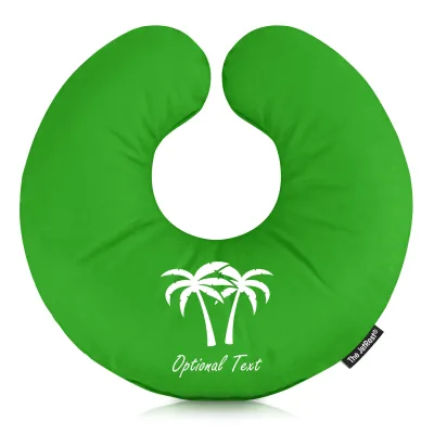 (30cm) (Palm Trees Icon) Bright Green Soft Velvet Polyester Fabric