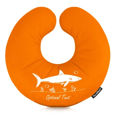 (30cm) (Shark Icon) Burnt Orange Soft Velvet Polyester Fabric