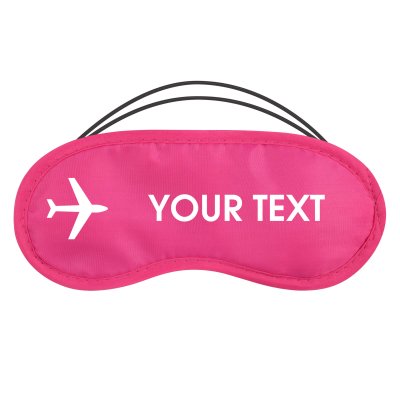 - Fuchsia Pink with Aeroplane Design Polyester (Personalised with Text)