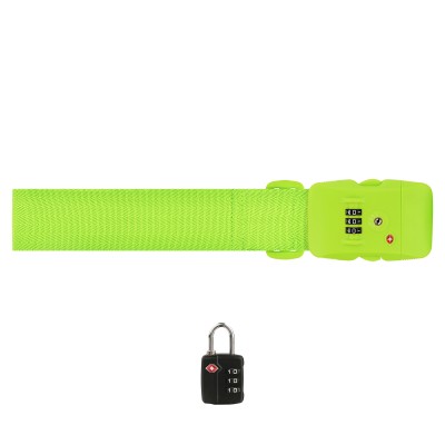 - Green Strap - Black Padlock (Personalised with Text)