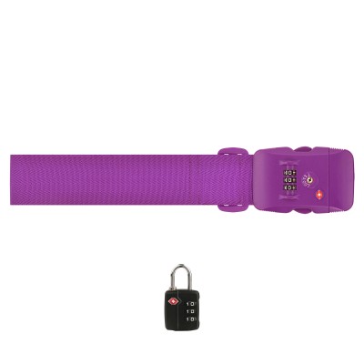 - Purple Strap - Black Padlock (Personalised with Text)