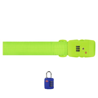 - Green Strap - Blue Padlock (Personalised with Text)