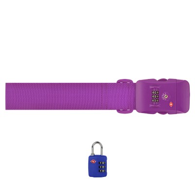 - Purple Strap - Blue Padlock (Personalised with Text)