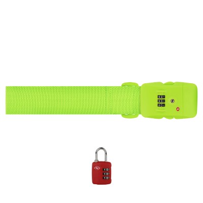 - Green Strap - Red Padlock (Personalised with Text)