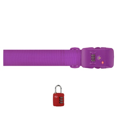 - Purple Strap - Red Padlock (Personalised with Text)