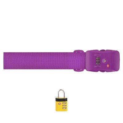 - Purple Strap - Yellow Padlock (Personalised with Text)