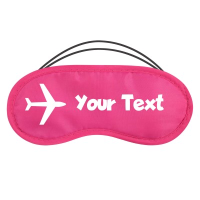 with Aeroplane Design - Fuchsia Pink Polyester (Personalised with Text)