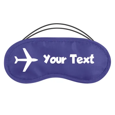 with Aeroplane Design - Royal Blue Polyester (Personalised with Text)
