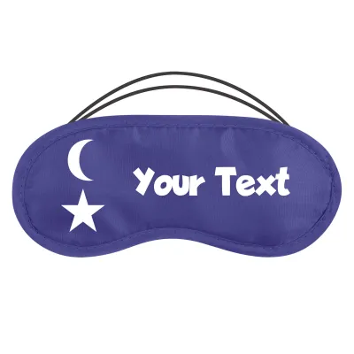 with Moon & Stars Theme - Royal Blue Polyester (Personalised with Text)