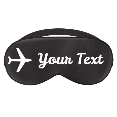 with Aeroplane Design - Black (Personalised with Text)
