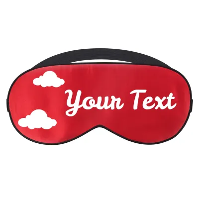 with Clouds Theme - Red (Personalised with Text)
