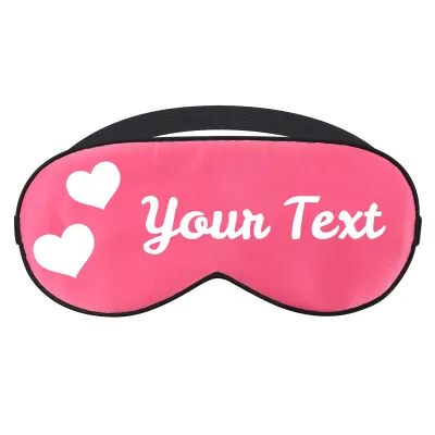 with Love Hearts Theme - Fuchsia Pink (Personalised with Text)