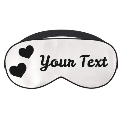 with Love Hearts Theme - White (Personalised with Text)
