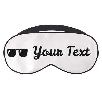 with Sunglasses Theme - White (Personalised with Text)