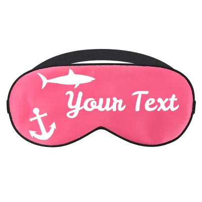 with Sharks and Anchor Print - Fuchsia Pink (Personalised with Text)