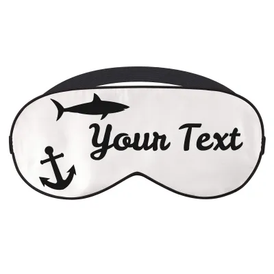 with Sharks and Anchor Print - White (Personalised with Text)