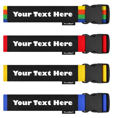 (Strap 250cm) - Mixed Pack (Striped, Red, Yellow, Royal) (Personalised with Text)