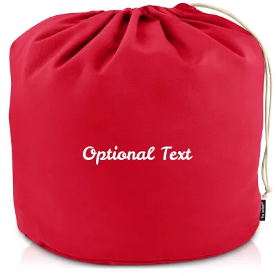 XXXL (100cm x 100cm base) - Red Cotton Fabric (Personalised with Text)