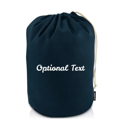 Large (44cm x 28cm base) - Navy Blue Cotton Fabric (Personalised with Text)