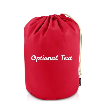 Medium (38cm x 24cm base) - Red Cotton Fabric (Personalised with Text)