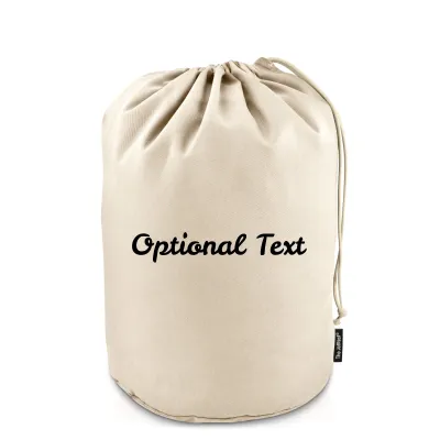 Medium (38cm x 24cm base) - Natural Cotton Fabric (Personalised with Text)