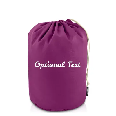 Small (32cm x 20cm base) - Purple Cotton Fabric (Personalised with Text)