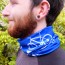 Face Covering - Personalised Snood Gaiter with Sporting Icon Design in Royal Blue