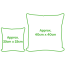 Funny Cushion with Your Own Text Size Comparison