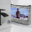 Mens Wash Bag Personalised Text & Photo Being used in a Bathroom
