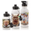 Personalised Water Bottle with Photo Upload and Lid Options from HappySnapGifts®