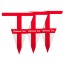 - 1 Metre with 8 Flags (20cm) with St George's Cross Design Mock Suede Polyester Fabric
