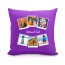 (25cm Square) (Polaroid Style Photo Print) Purple Soft Velvet Polyester Fabric (Personalised with Text)