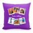 (40cm Square) (Polaroid Style Photo Print) Purple Soft Velvet Polyester Fabric (Personalised with Text)