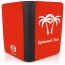 (UK Standard 21cm) (Palm Trees Icon) Red (Personalised with Text)