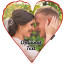 (25cm Heart) Red Soft Velvet Polyester Fabric (Personalised with Text)